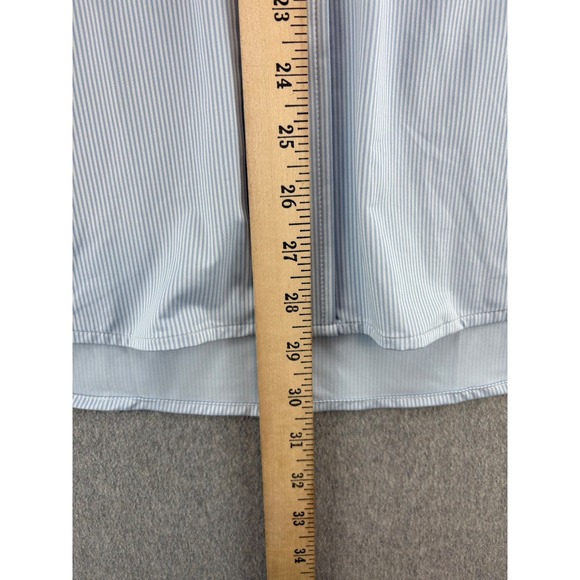 Aha Selected Mens XL Blue White Striped AA Stretch Commuter Long Sleeve NWT - Picture 4 of 10